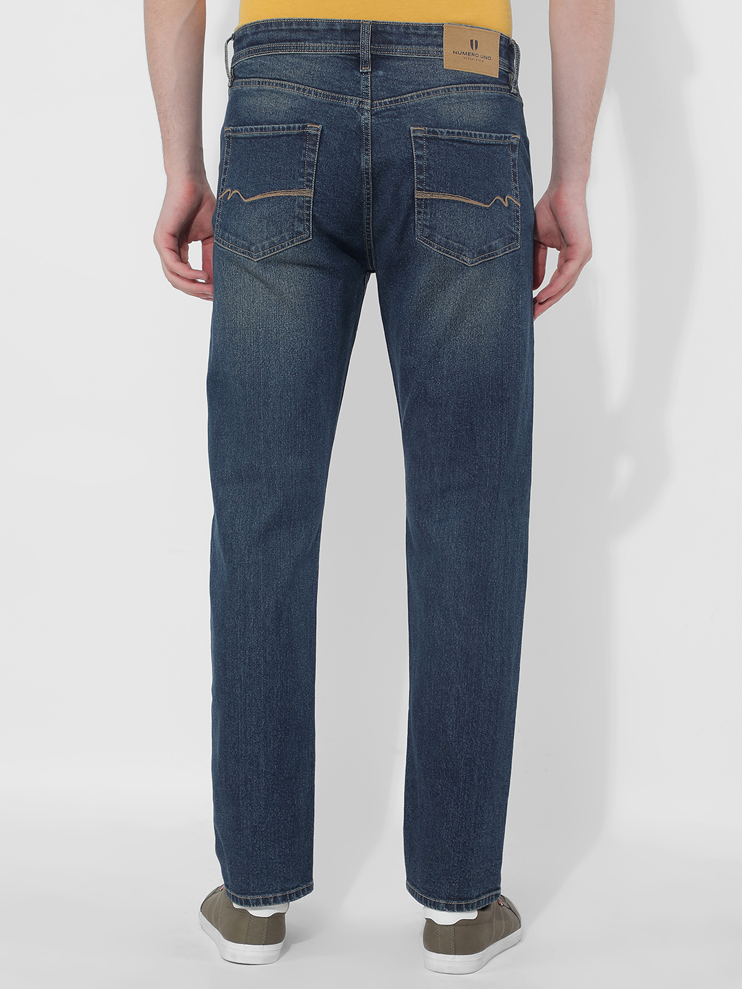 Numero Uno Men Solid Blue Jeans